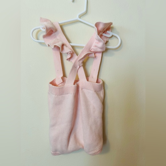 Cat & Jack Pink Ruffle Knit Romper - Picture 2 of 3